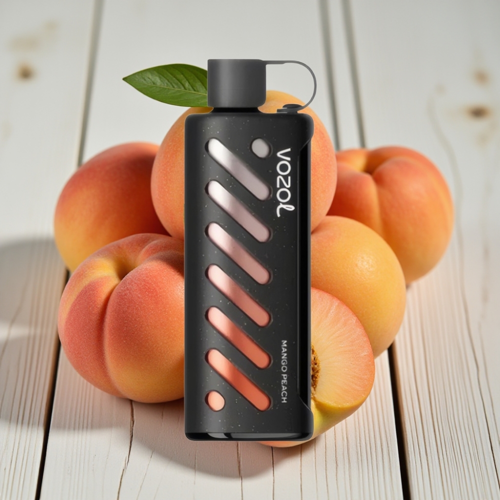VOZOL Gear Shisha 25000 Puffs Tek Kullanımlık Vape Mango Şeftali - 1000mAh 5mg/ml Dual Mesh