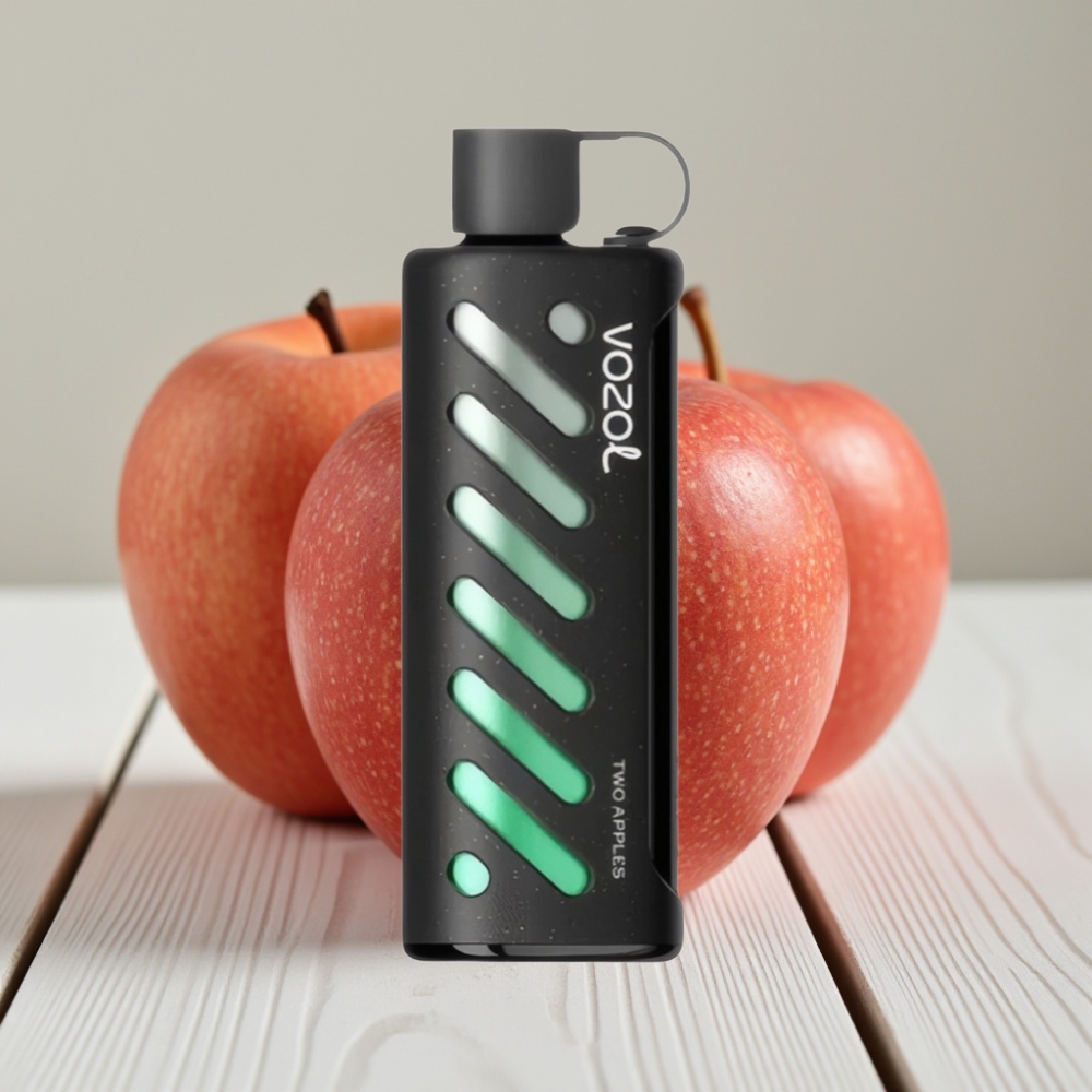 VOZOL Gear Shisha 25000 Puffs Çift Elma Aromalı Tek Kullanımlık Vape - 1000mAh 5mg/ml Dual Mesh