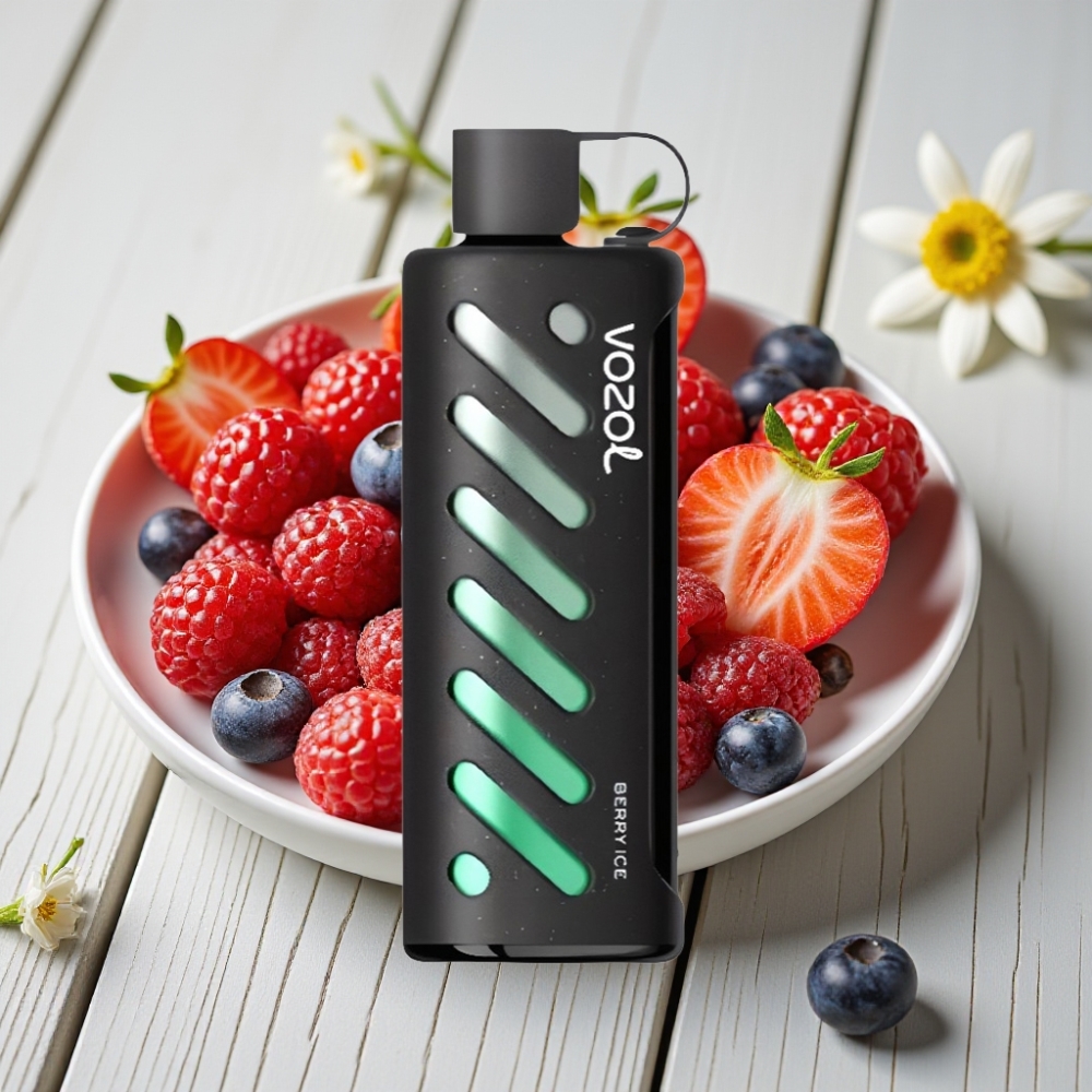 VOZOL Gear Shisha 25000 Puffs Çilek Nane 1000mAh 5mg/ml Dual Mesh