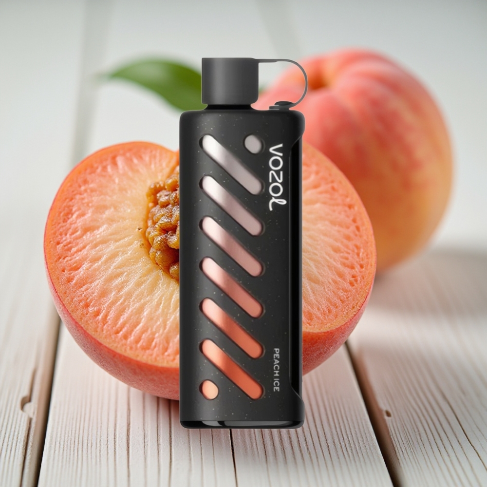 VOZOL Gear Shisha 25000 Puffs Şeftali Buz 1000mAh 5mg/ml Dual Mesh