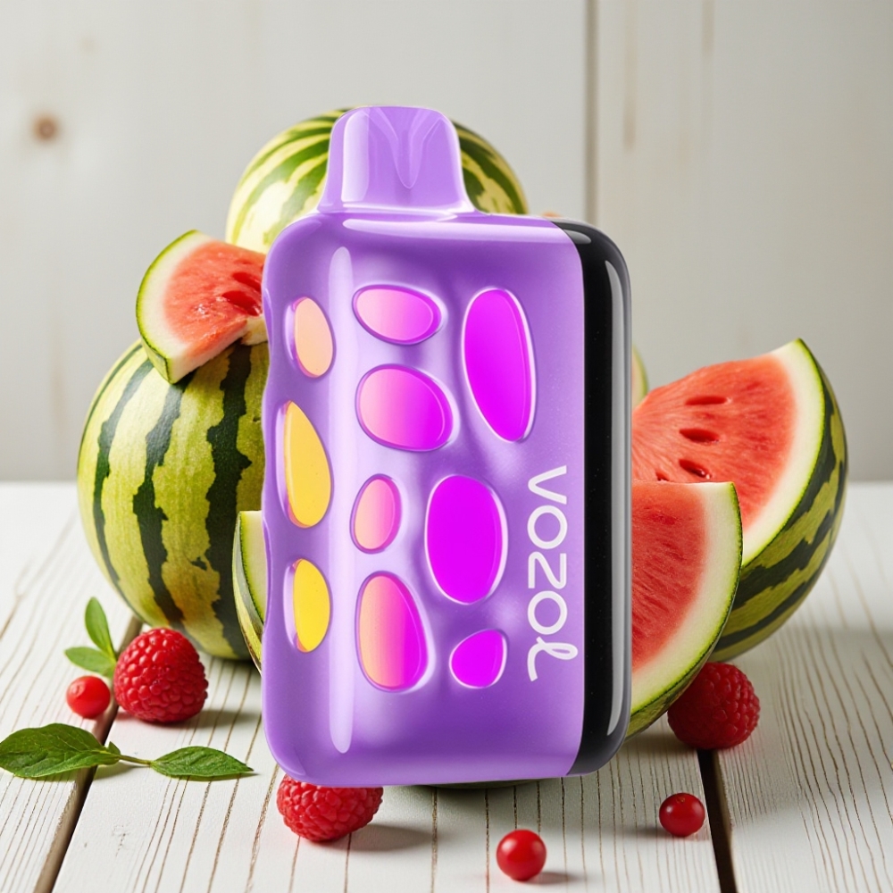 VOZOL RAVE 40000 Kullan At Vape Kavun Ahududu Aroması - 1000mAh 20/50mg/ml 80 Şarj 20 Dak
