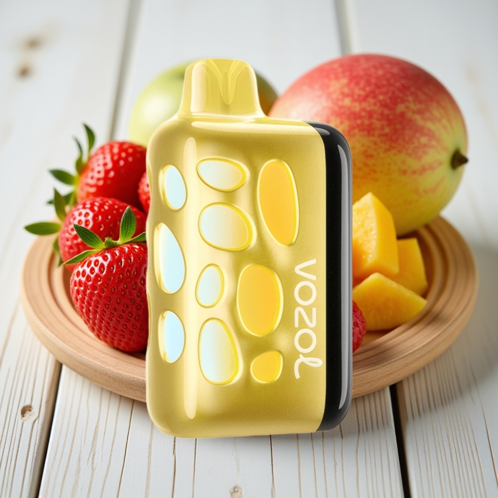 VOZOL RAVE 40000 Kullan-At Vape Çilek Mango 270° Parlak Işık 1000mAh 20/50mg/ml