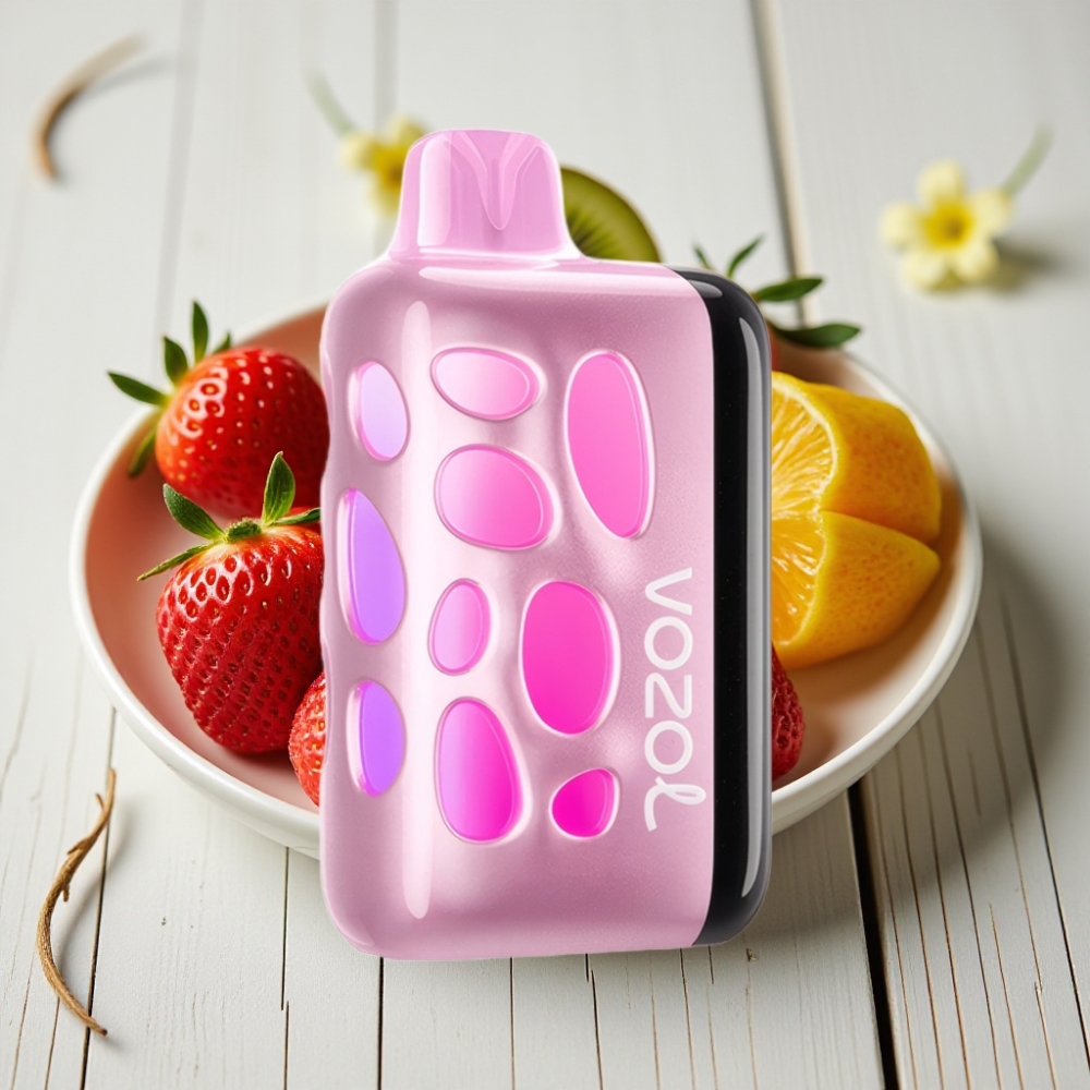 VOZOL RAVE 40000 Tek Kullanımlık Vape Çilek Kivi 1000mAh 20/50mg/ml 80 Şarj 20 Dak
