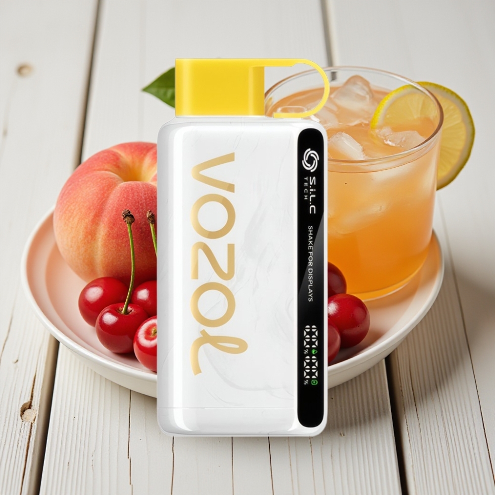 VOZOL STAR 9000/12000 Tek Kullanımlık Vape Kiraz Şeftali Limonata - 650mAh 9000/12000 Puffs SiLC TECH