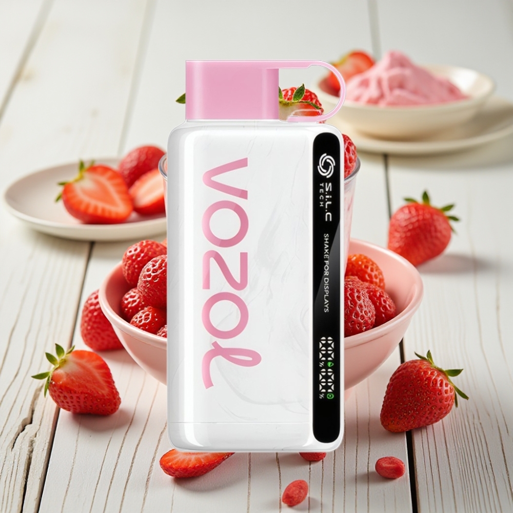 VOZOL STAR 9000/12000 Tek Kullanımlık Vape Çilekli Dondurma 650mAh 9000/12000 Puff SiLC TECH