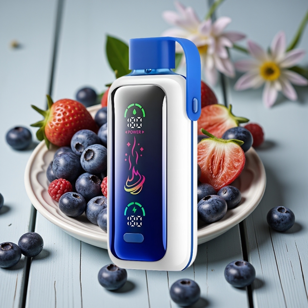 VOZOL Star 20000 Puffs 22 HD Ayna Ekran Çift Mesh 650mAh Yaban Mersini Fırtınası
