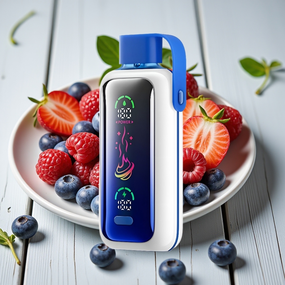 VOZOL Star 20000 Puffs Mavi Ahududu Buz 22 HD Ayna Ekran 650mAh