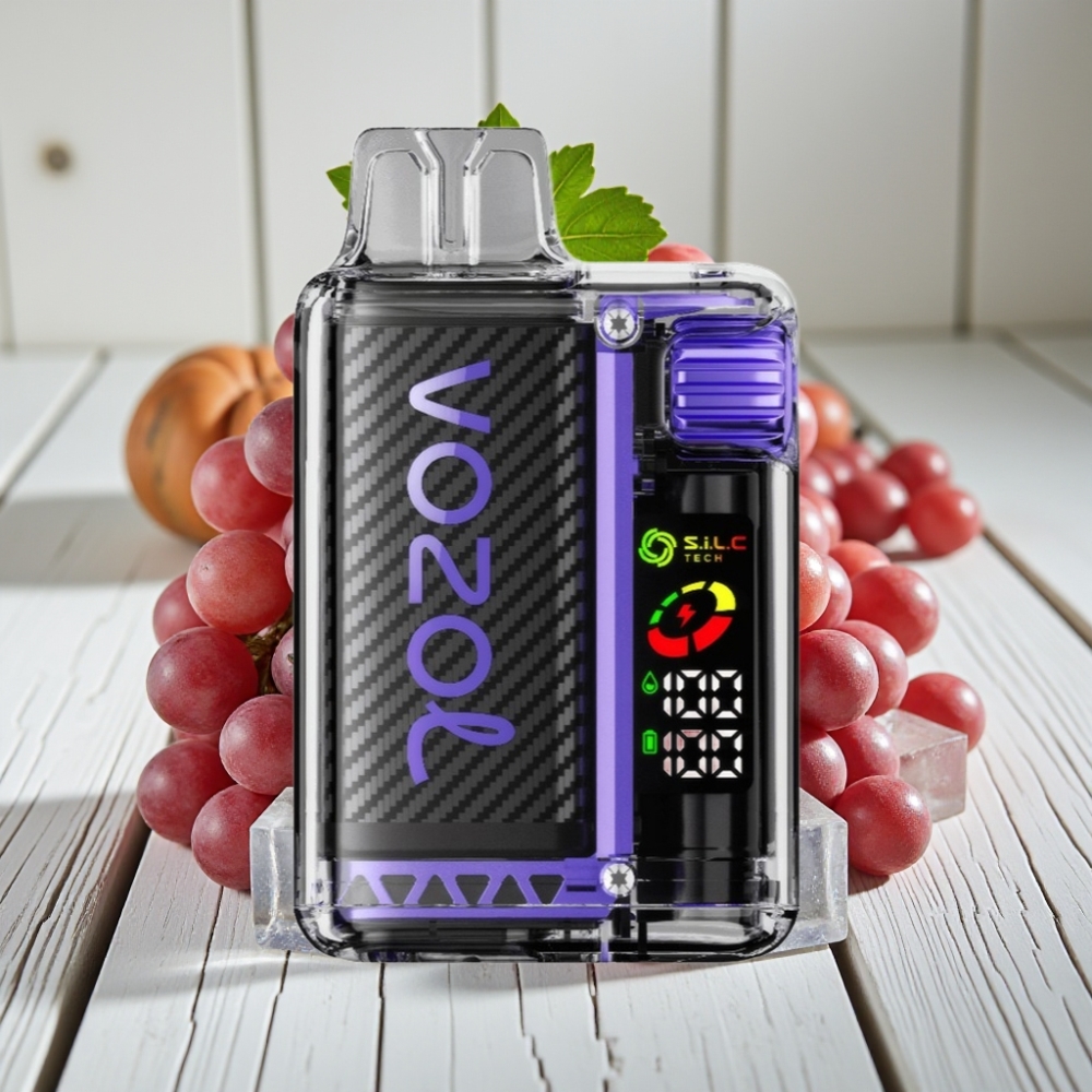 VOZOL Vista 20000 Puffs Şarj Edilebilir Üzüm Buz Aromalı - 650mAh 2 Nikotin OLED Ekran
