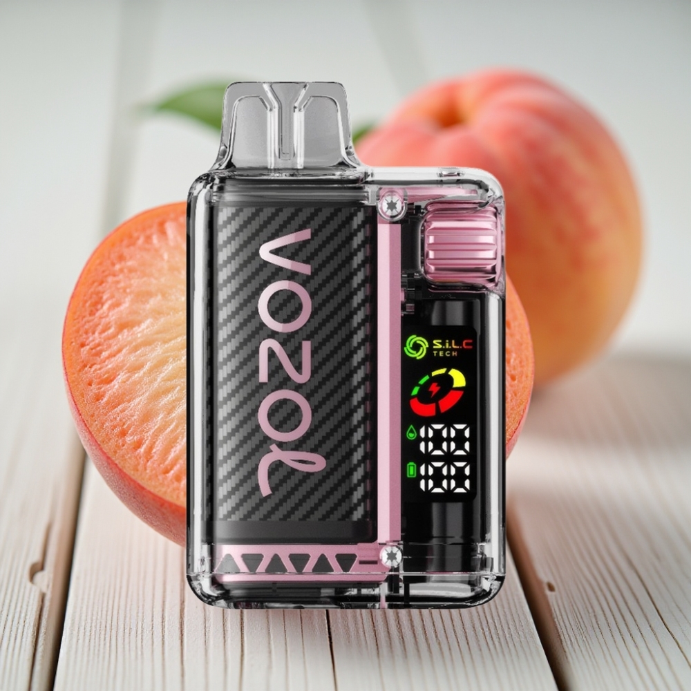 VOZOL Vista 20000 Puffs Şeftali Buz 650mAh 2 Nikotin OLED Ekran