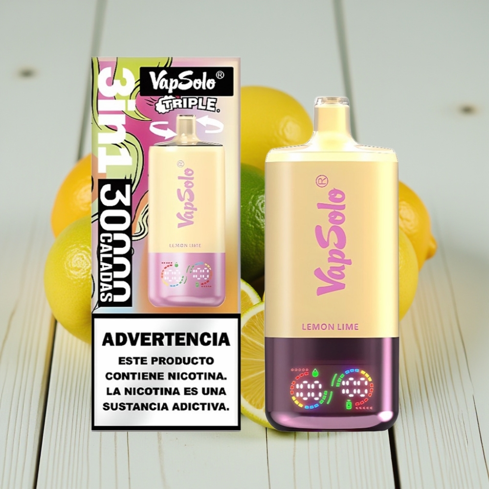 VapSolo Triple 30000 Puffs Limon Lima 40ml 20/50 mg/ml Type-C