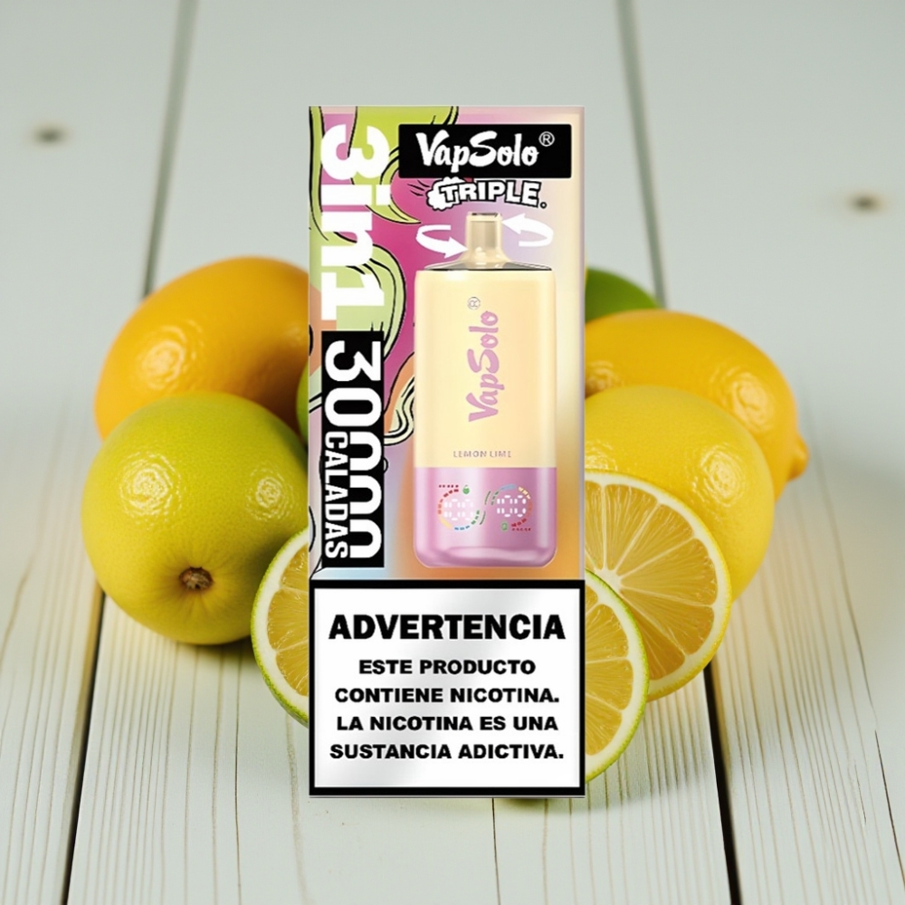 VapSolo Triple 30000 Puffs Limon Lima 40ml 20/50 mg/ml Type-C