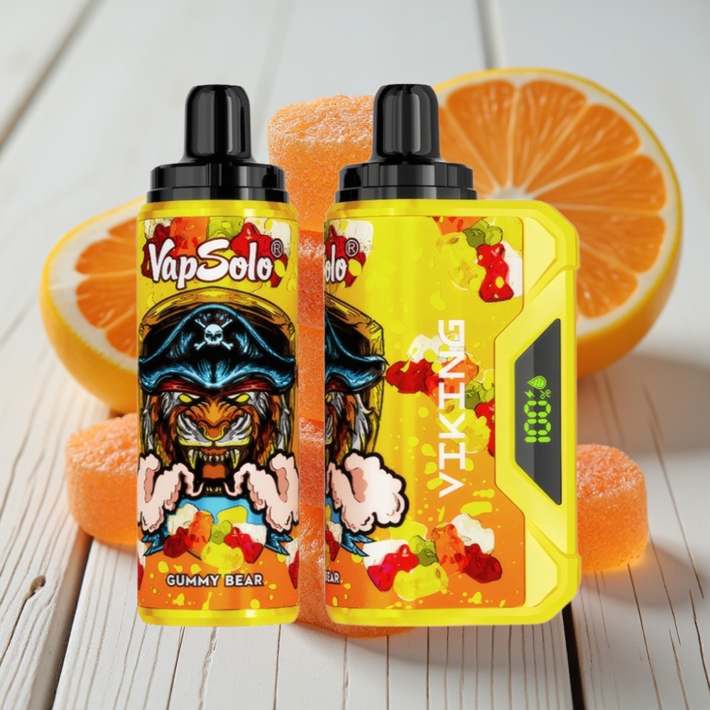 VapSolo VIKING 12000 Puffs Tek Kullanımlık Vape Ayı Şekeri (22ml 20/50mg Type-C Şarj)