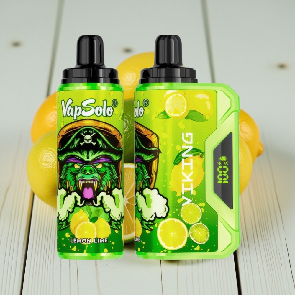 VapSolo VIKING 12000 Puffs Tek Kullanımlık Vape Limon Lime – 22ml 20/50 mg/ml Type-C