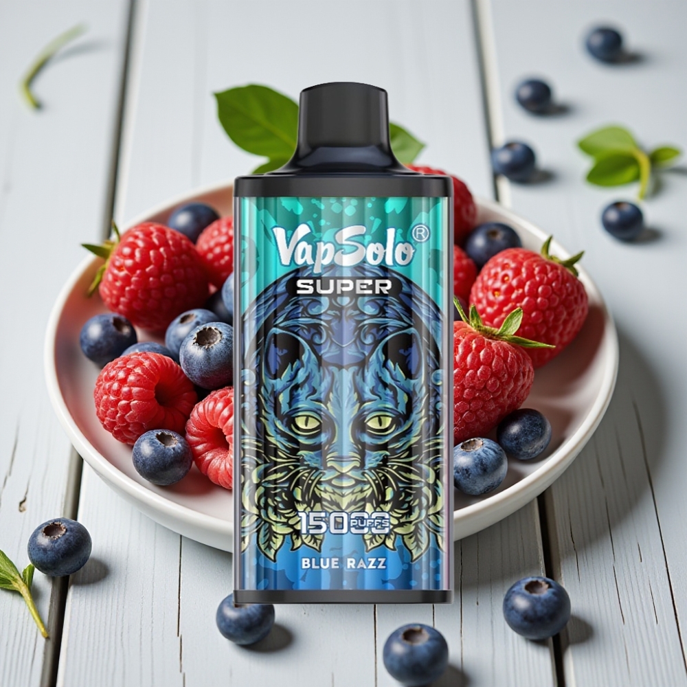 Vapsolo Super 15000 Puffs Blue Razz (40ml 850mAh Type-C)