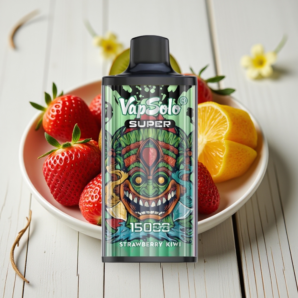 Vapsolo Super 15000 Puffs Çilek Kivi 40ml 850mAh Type-C