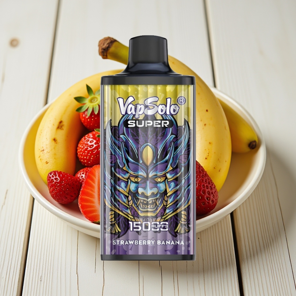 Vapsolo Super 15000 Puffs Çilek Muz – 40ml 850mAh Type-C