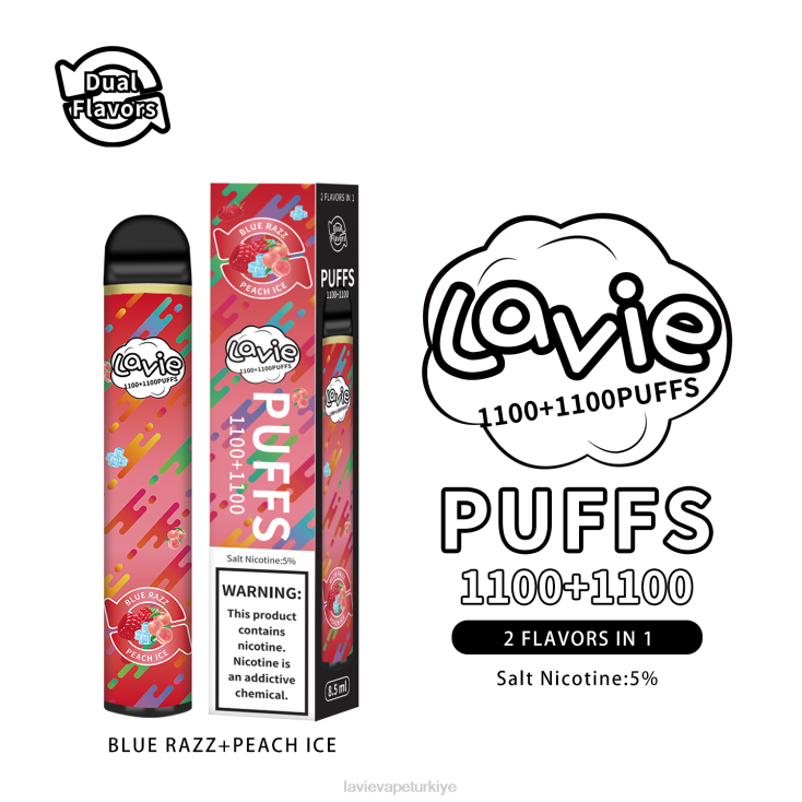 Lavie Vape Price 848HZ298 LAVIE BAR Switch 2200 nefes mavi razz/şeftali buz