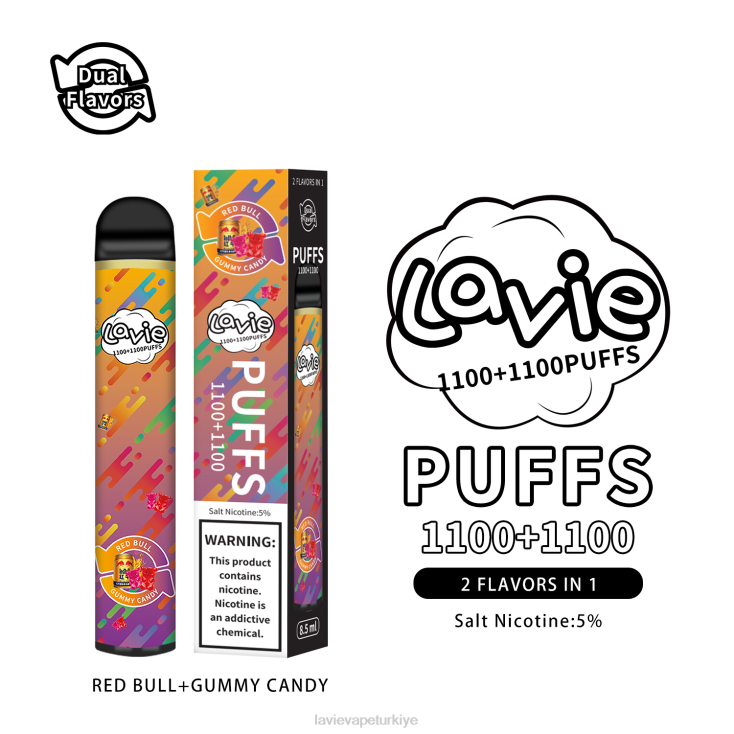 Lavie Vape Review 848HZ299 LAVIE BAR Switch 2200 nefes red bull/sakızlı şeker
