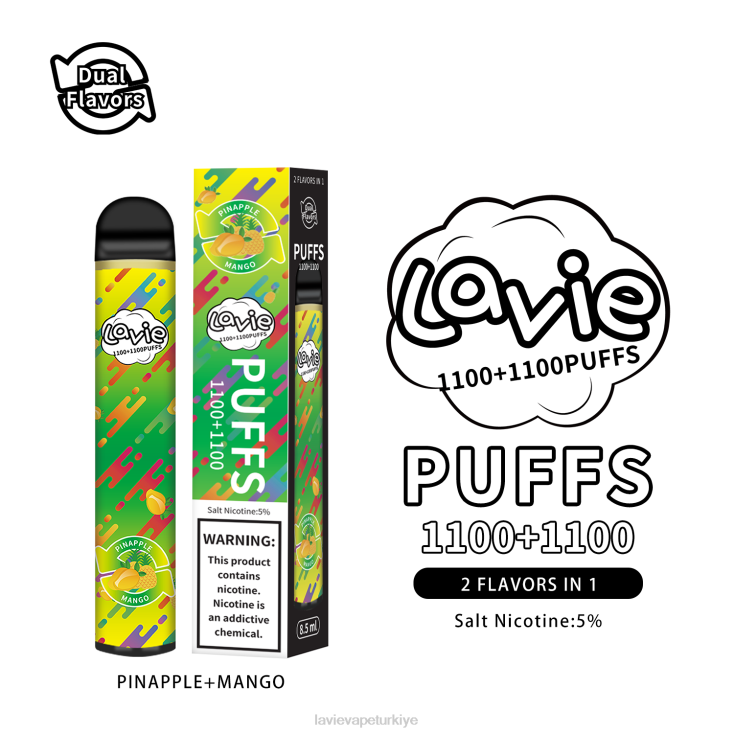 Lavie Vape Türkiye 848HZ296 LAVIE BAR Switch 2200 nefes ananas/mango