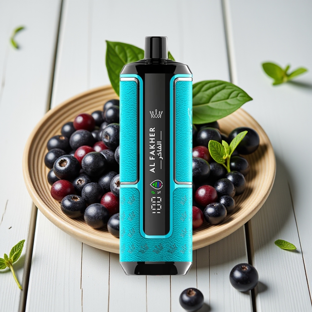 Al Fakher Crown Bar 15K Hypermax Tek Kullanımlık Vape Kit Böğürtlen Nane – 22ml, 15K Puff, 600mAh