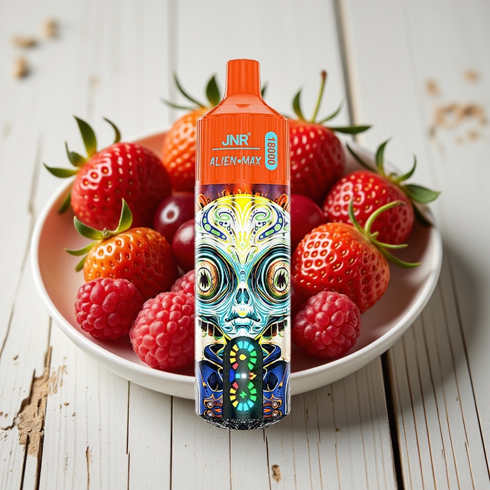 JNR Alien Max 18000 Puffs Çilek Ahududu Kiraş - 20 Aromalı, 850mAh, Type-C