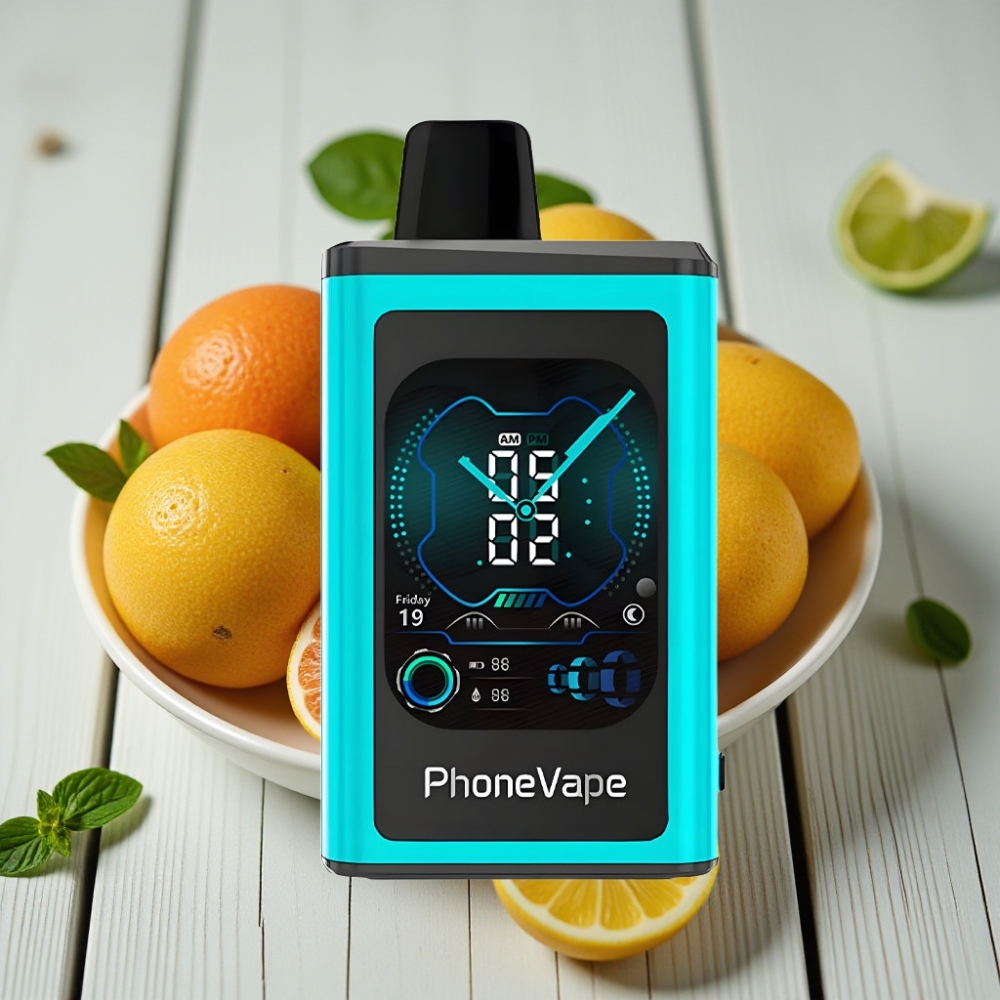 JNR PhoneVape 30000 puffs Tek Kullanımlık Vape Miami Nane, 850mAh, Turbo Mod, Ayarlanabilir Hava Akışı