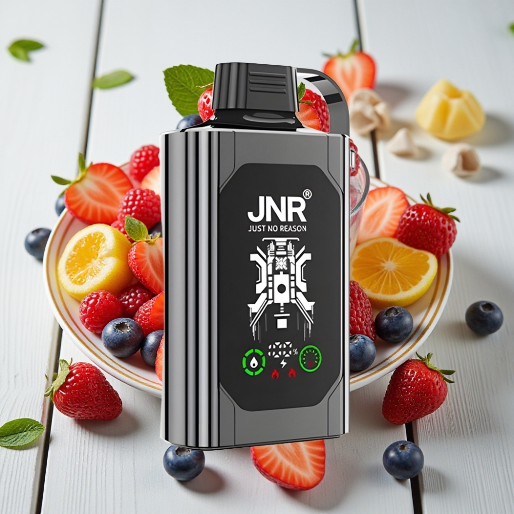 JNR Shisha Hookah Box 20500 Puffs Karışık Meyve Buz – HD Ekran, 25ml, Type-C Şarj