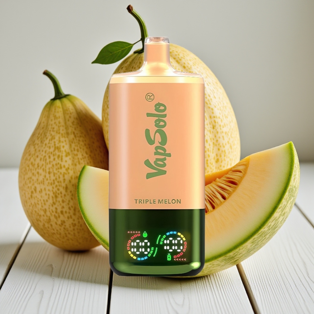 VapSolo Triple 30000 Puffs Üçlü Kavun | 40ml, 20mg/50mg, Type-C