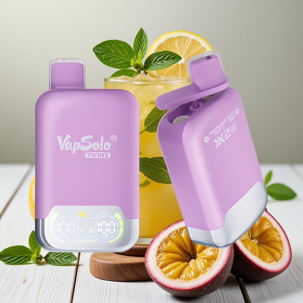 Vapsolo Twins 20000 Puffs Çarkıfelek Mojito & Üçlü Nane – 40ml, 20/50mg, Type-C