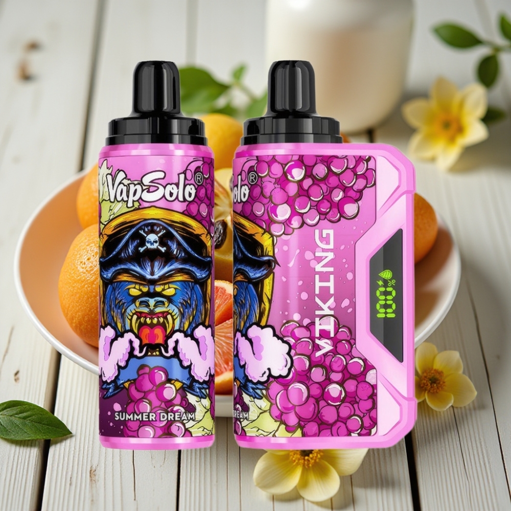 VapSolo VIKING 12000 Puffs Tek Kullanımlık Vape Yaz Rüyası 22ml 20/50mg Type-C