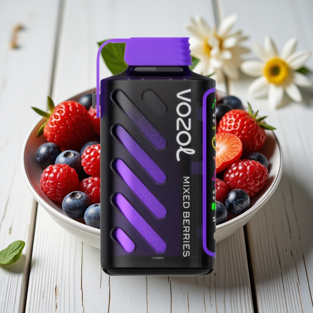 VOZOL Gear Power 20000 Puffs Karışık Meyveler – 20mL, 5% Nikotin, Dual Mesh Coil, Full Ekran
